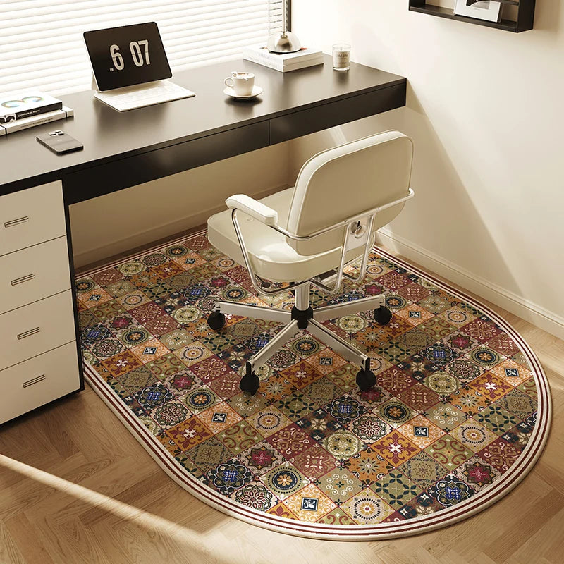 VIKAMA Computer Chair Non-Slip Floor Mat Bedroom Study Under Desk Chair Protection Carpet