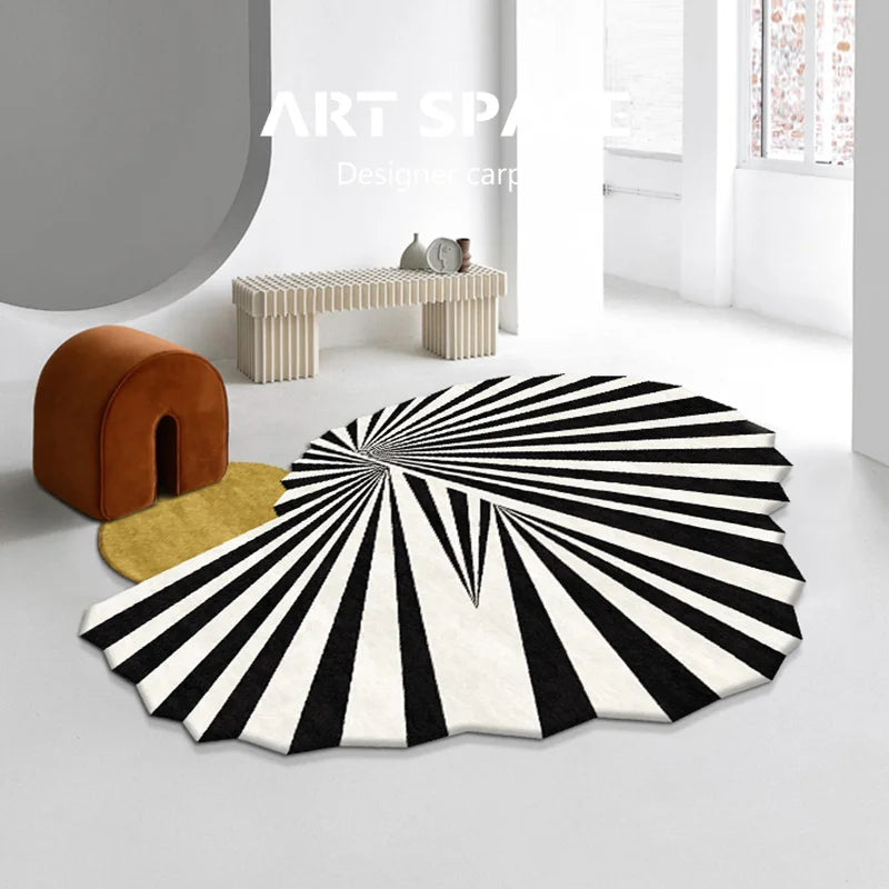 Art Design Nordic Irregular Plush Area Rug
