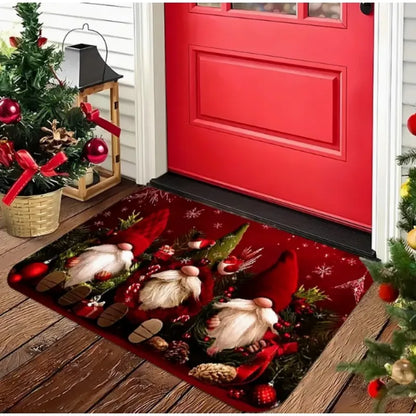 Christmas gnome soft pattern door mat