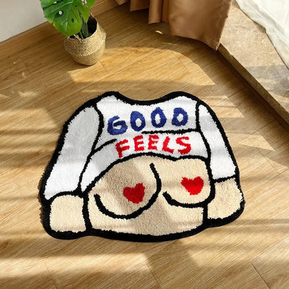 Breast Shaped Tufted Non-Slip Bath Mat