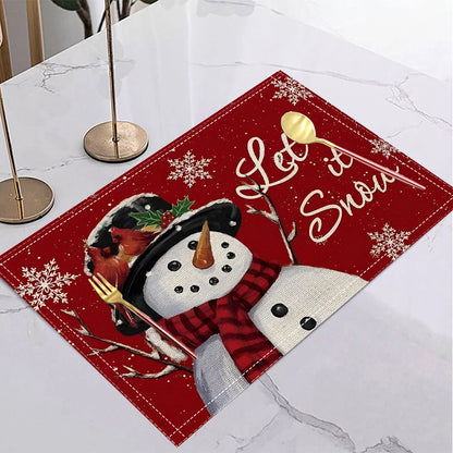 Christmas Tree Non-Slip Table Placemat Set