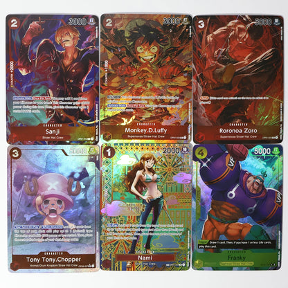 One Piece OPCG Frosted Laser Blue Core Card Set