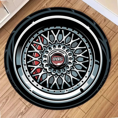 Fashion Contour Print Round Non-Slip Area Rug