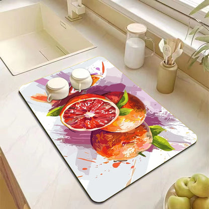 Fruit Pattern Anti-Slip Kitchen Counter Mat