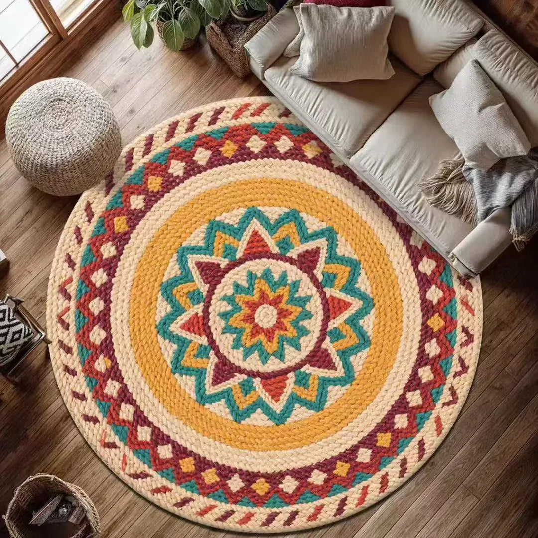 Bohemian Mandala Round Floor Rug