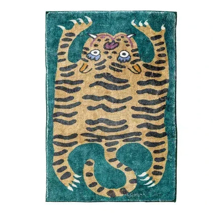 VIKAMA Cartoon Leopard Plush Soft Area Rug