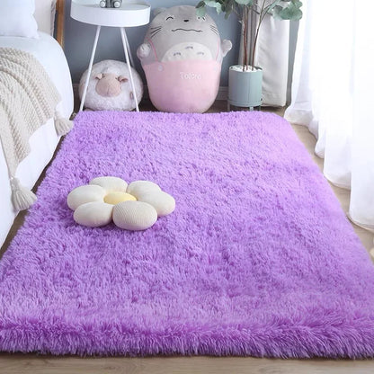 VIKAMA Scandinavian Wool Rug Soft Washable Living Room Bedroom Office Kids Carpet Home Decor