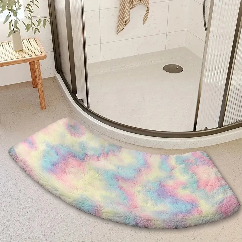 Arched Wool Non-Slip Absorbent Bathroom Mat