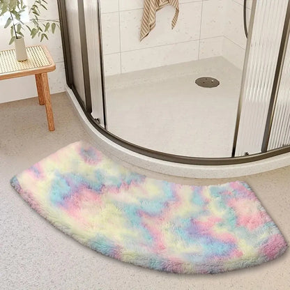 Arched Wool Non-Slip Absorbent Bathroom Mat