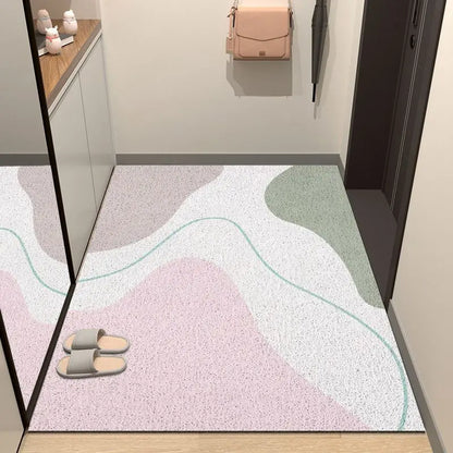Nordic PVC silk ring non-slip door mat