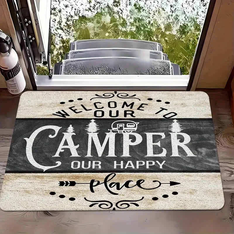 VIKAMA Camping Van Welcome Non-Slip Mat