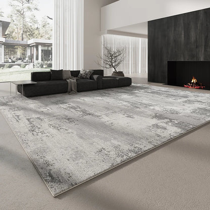 Italian Minimalist Light Luxury Grey Plush Area Rug