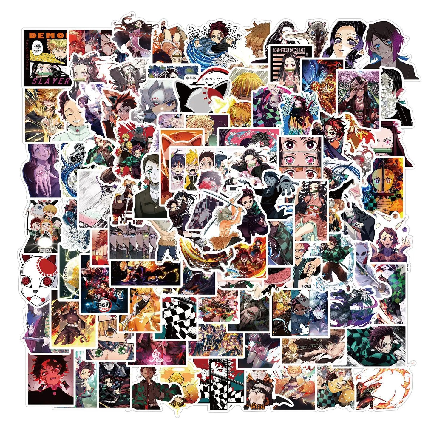 Mixed Anime Waterproof Sticker Set 100 Pieces