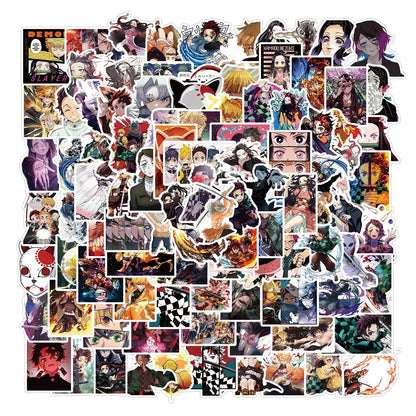 Mixed Anime Waterproof Sticker Set 100 Pieces