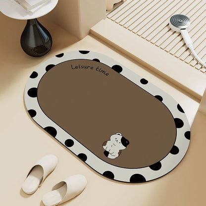 Cute cartoon quick-dry non-slip mat