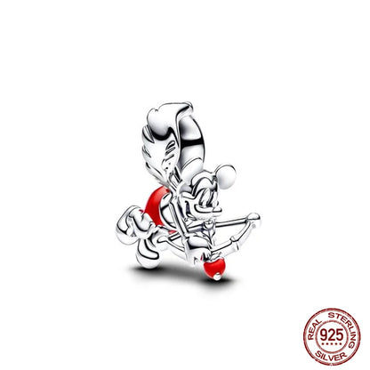 Disney S925 Sterling Silver Charm Beads For Women Bracelet