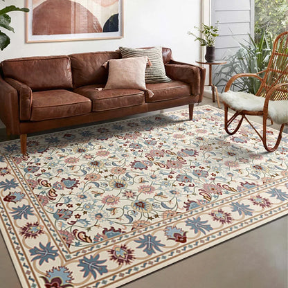 VIKAMA Boho Luxury Crystal Velvet Carpet Large Area Living Room Bedroom Floor Mat