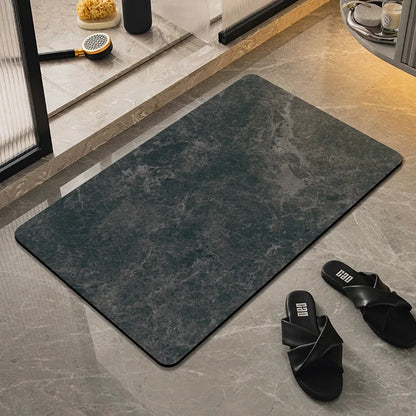 Imitation Marble Diatomite Floor Mat Non-Slip Absorbent Bathroom Toilet Door Rug