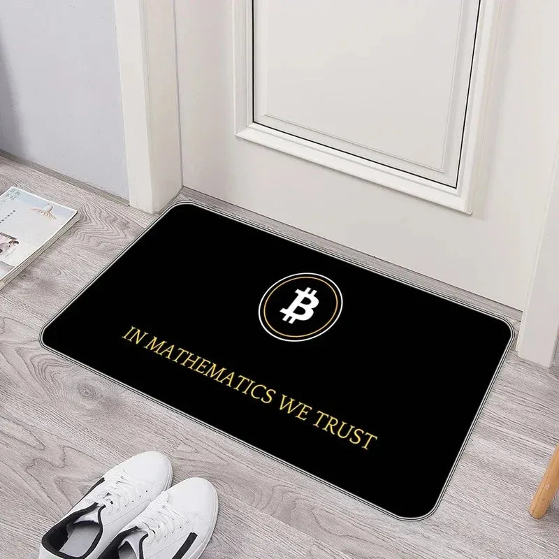 VIKAMA Bitcoin Crypto Currency Non-Slip Doormat