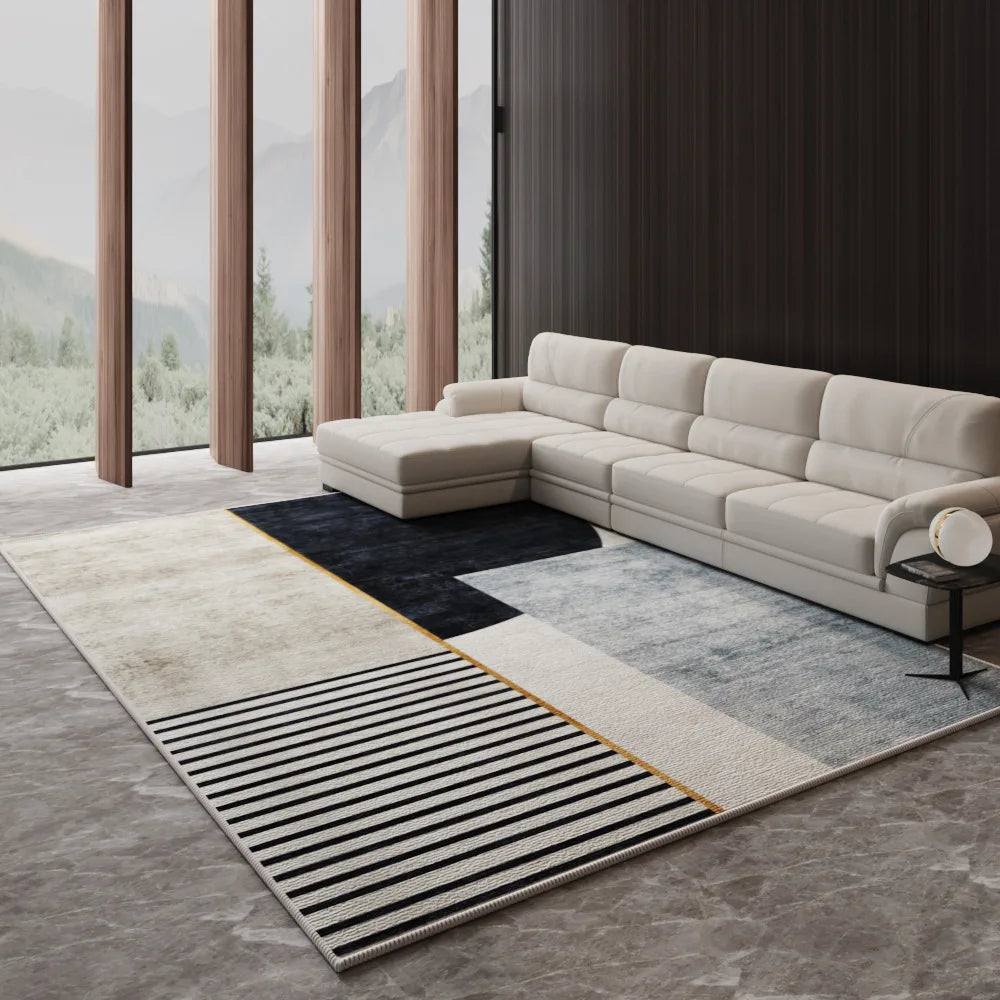VIKAMA Nordic Light Luxury Large Area Living Room Carpet Sofa Coffee Table Bedroom Floor Mat