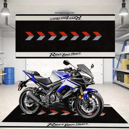 VIKAMA Racing Non-Slip Motorcycle Area Rug