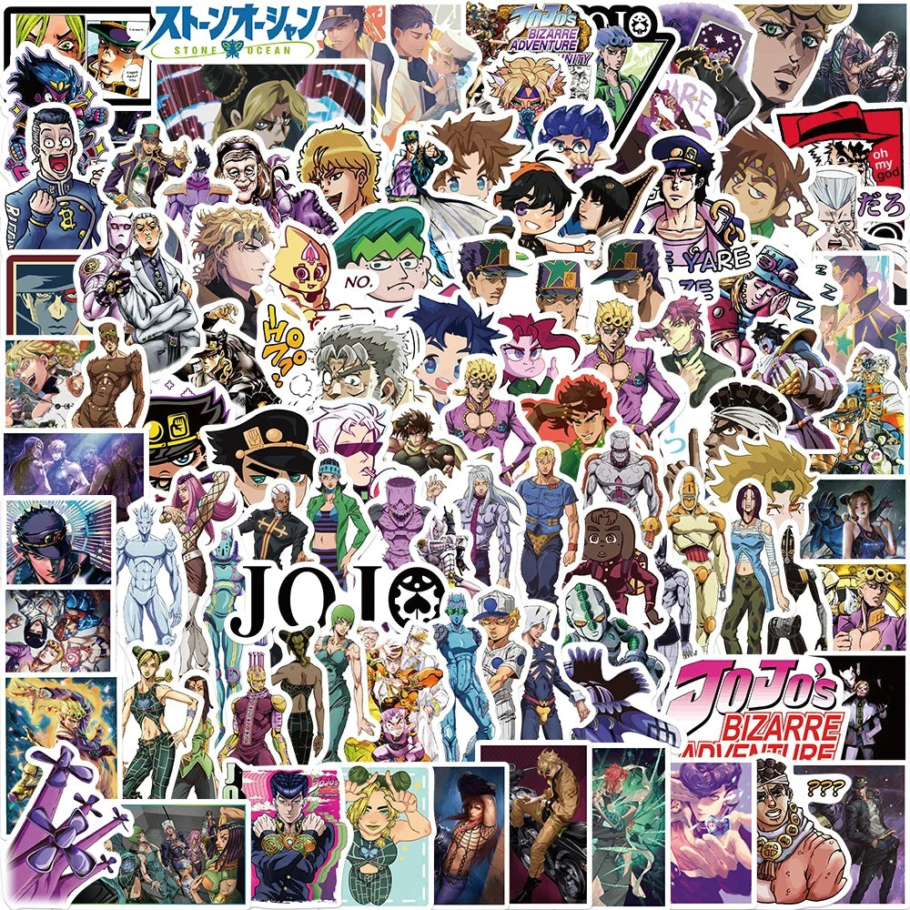 Mixed Anime Waterproof Sticker Set 100 Pieces