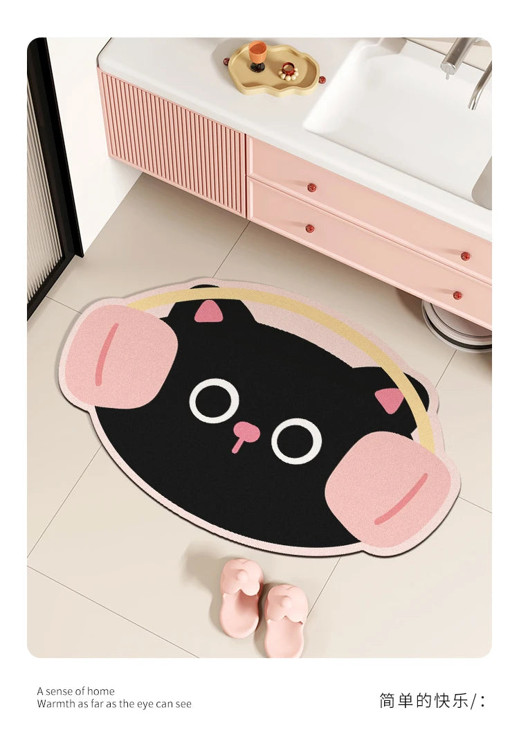 Quick-dry non-slip absorbent door mat