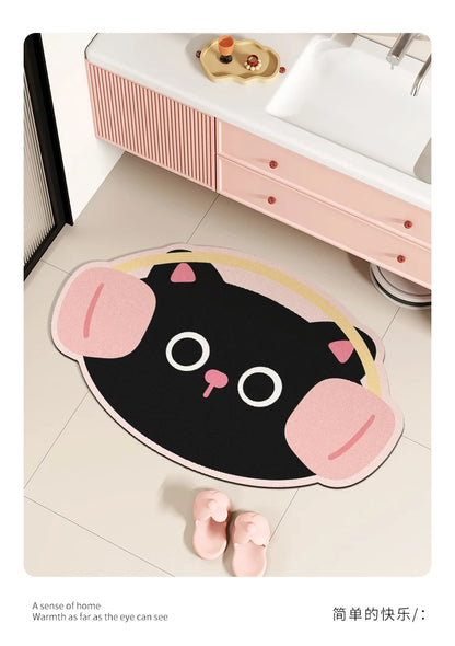 Quick-dry non-slip absorbent door mat