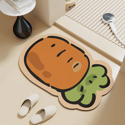 Cute cartoon quick-dry non-slip mat