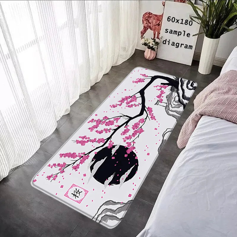 Japanese Sakura Moon Carpet Rug