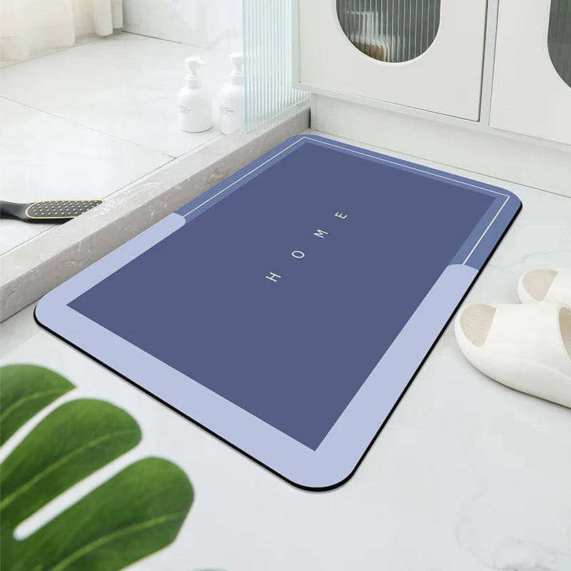 Bathroom Diatomaceous Earth Mat Soft Absorbent Quick-Dry Non-Slip Floor Rug Door Mat Home Decor