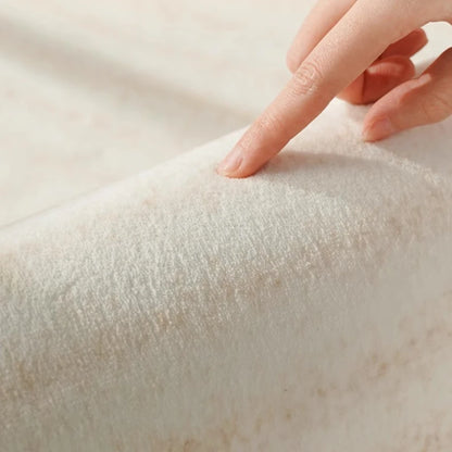 Cream Style Luxury Stripe Irregular Plush Area Rug