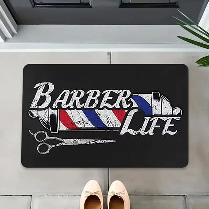 Vintage Barber Shop Welcome Mat