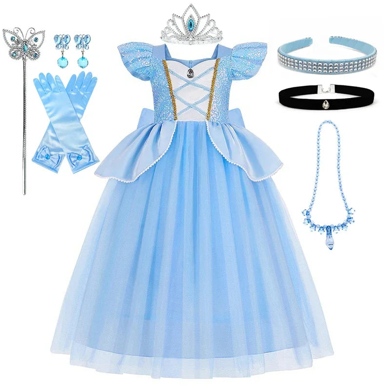Disney Cinderella Deluxe Princess Ball Gown Costume Dress
