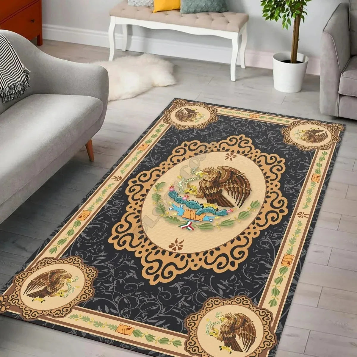 Napoleon Coat of Arms Decorative Area Rug