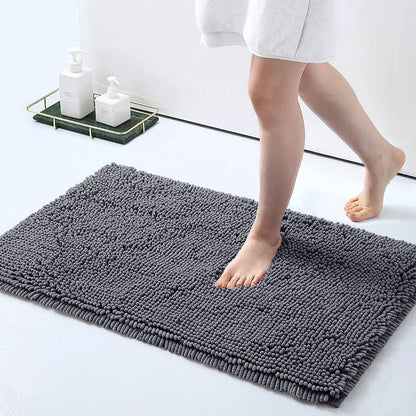 Olanly Chenille Soft Non-Slip Bath Mat