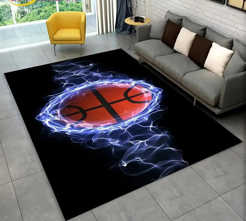 Basketball Cartoon Indoor Non-Slip Area Rug