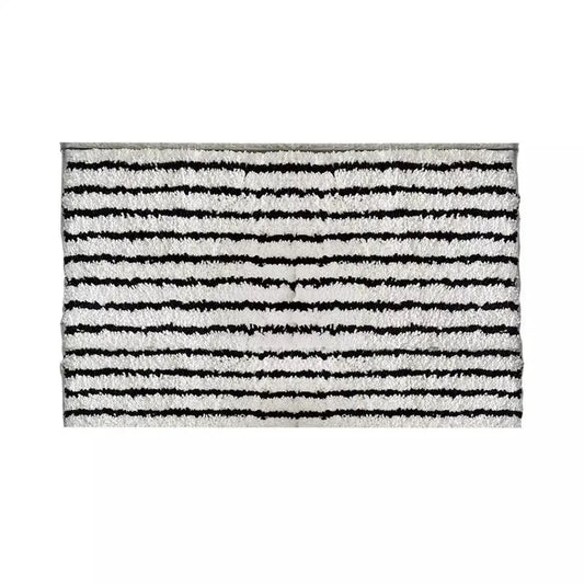 Personalized Striped Bedroom Carpet Absorbent Anti-Slip Imitation Cashmere Floor Mat
