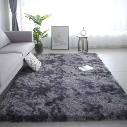 Gradient Silk Wool Rug Non-Slip Machine Washable Bedroom Living Room Kids Room Carpet Home Decor