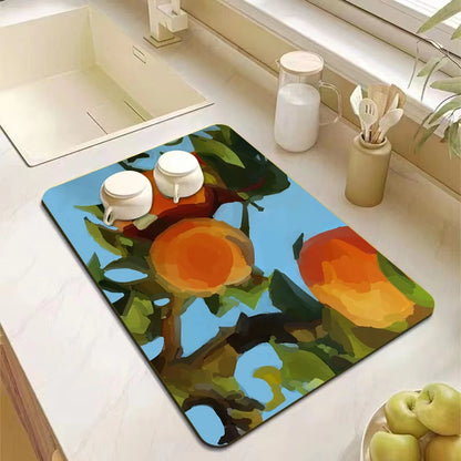 Fruit Pattern Anti-Slip Kitchen Counter Mat