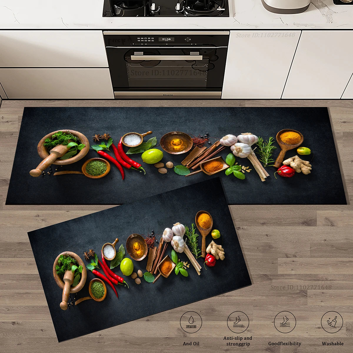High Quality Kitchen Mat Absorbent Non-Slip Washable Long Rug Bathroom Living Room Entrance Doormat Anti-Fatigue Carpet Home Decor