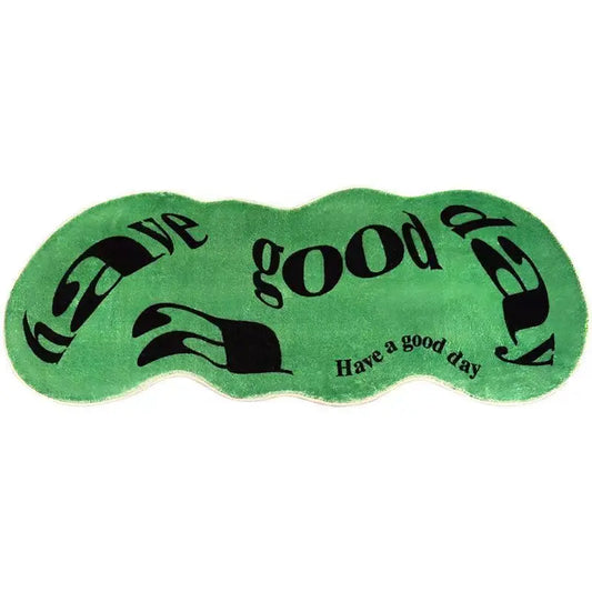 Alien Retro Irregular Faux Cashmere Bedside Carpet Bedroom Floor Mat