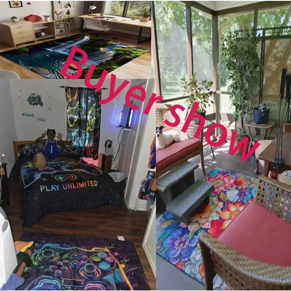 3D Optical Illusion Persian Style Area Rug