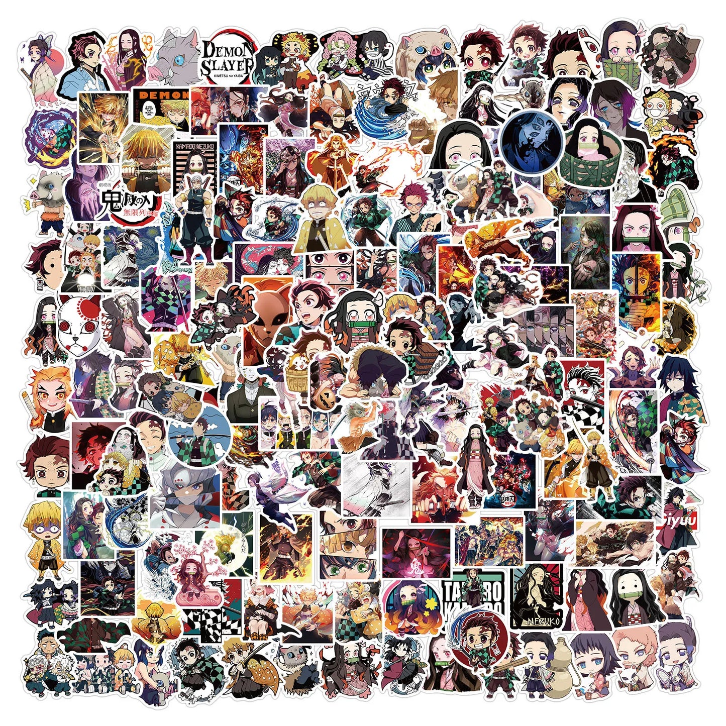 Demon Slayer Anime Cartoon Sticker Set 100 200 Pieces