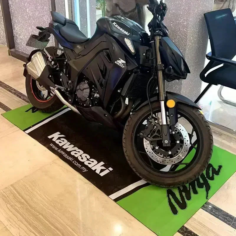 Motorcycle racing anti-slip garage rug