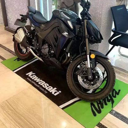 Motorcycle racing anti-slip garage rug