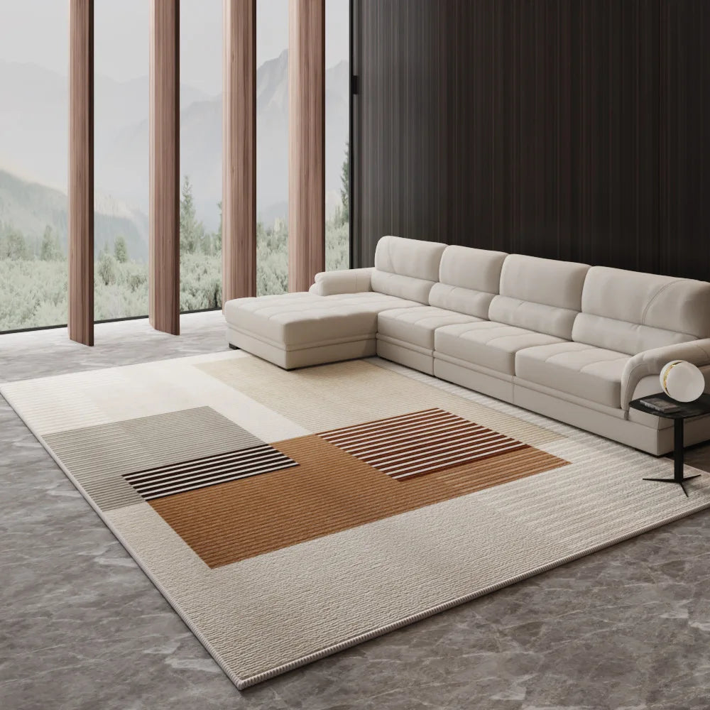 VIKAMA Nordic Light Luxury Large Area Living Room Carpet Sofa Coffee Table Bedroom Floor Mat