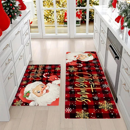 VIKAMA Christmas Cookie Tree Floor Mat