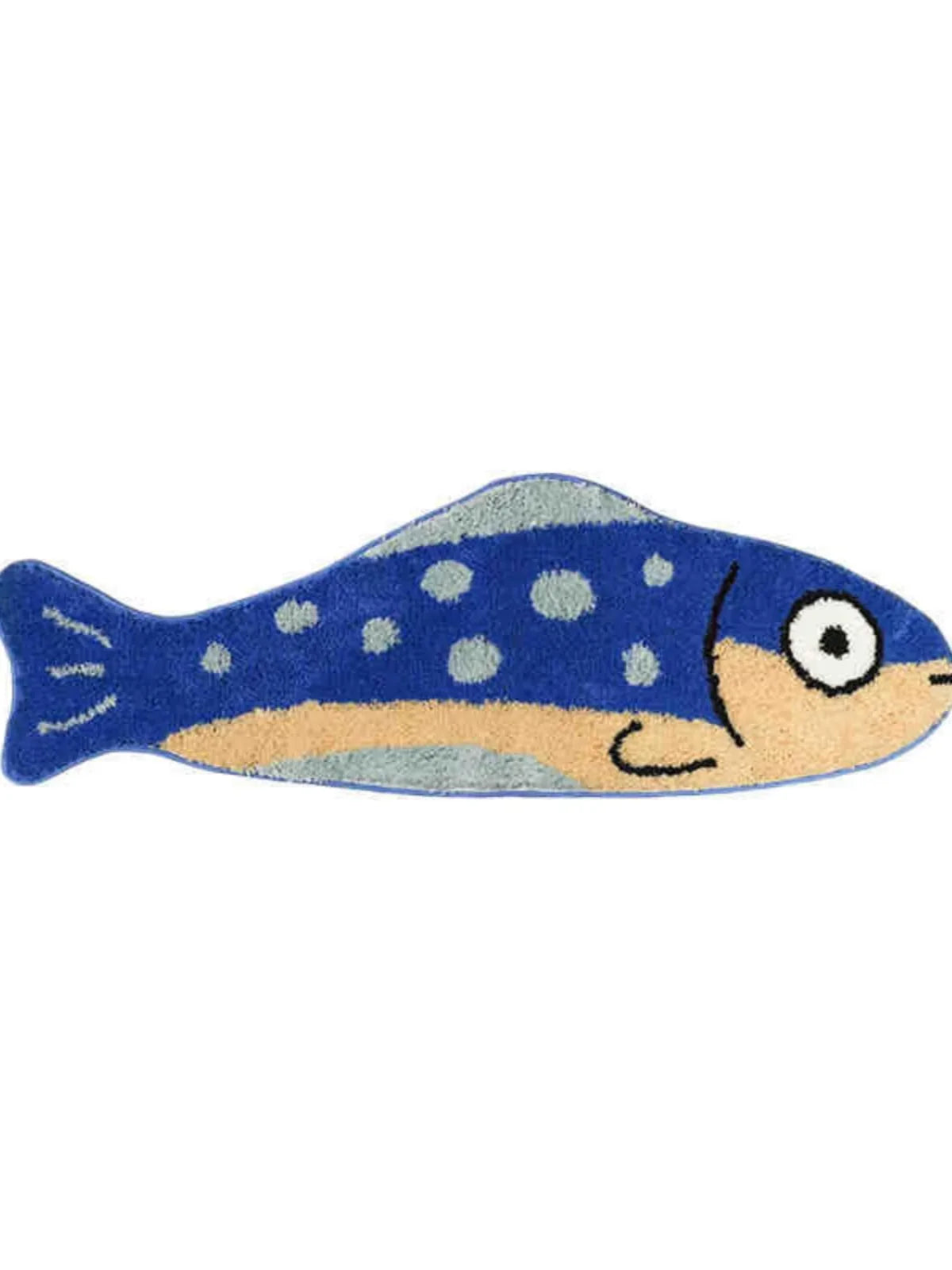 VIKAMA Salted Fish Shape Creative Rug Imitation Cashmere Waterproof Non-Slip Bedroom Bedside Bathroom Floor Mat Home Decor