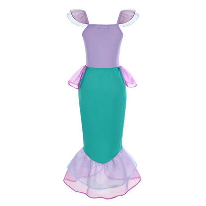 Disney Purple Mermaid Princess Costume Dress For Girls